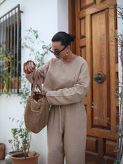 Beige Cotton Muslin Summer Set