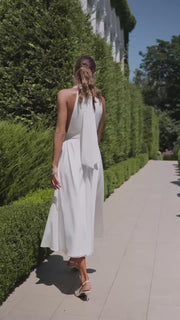 Elegantes Midikleid mit Schleife