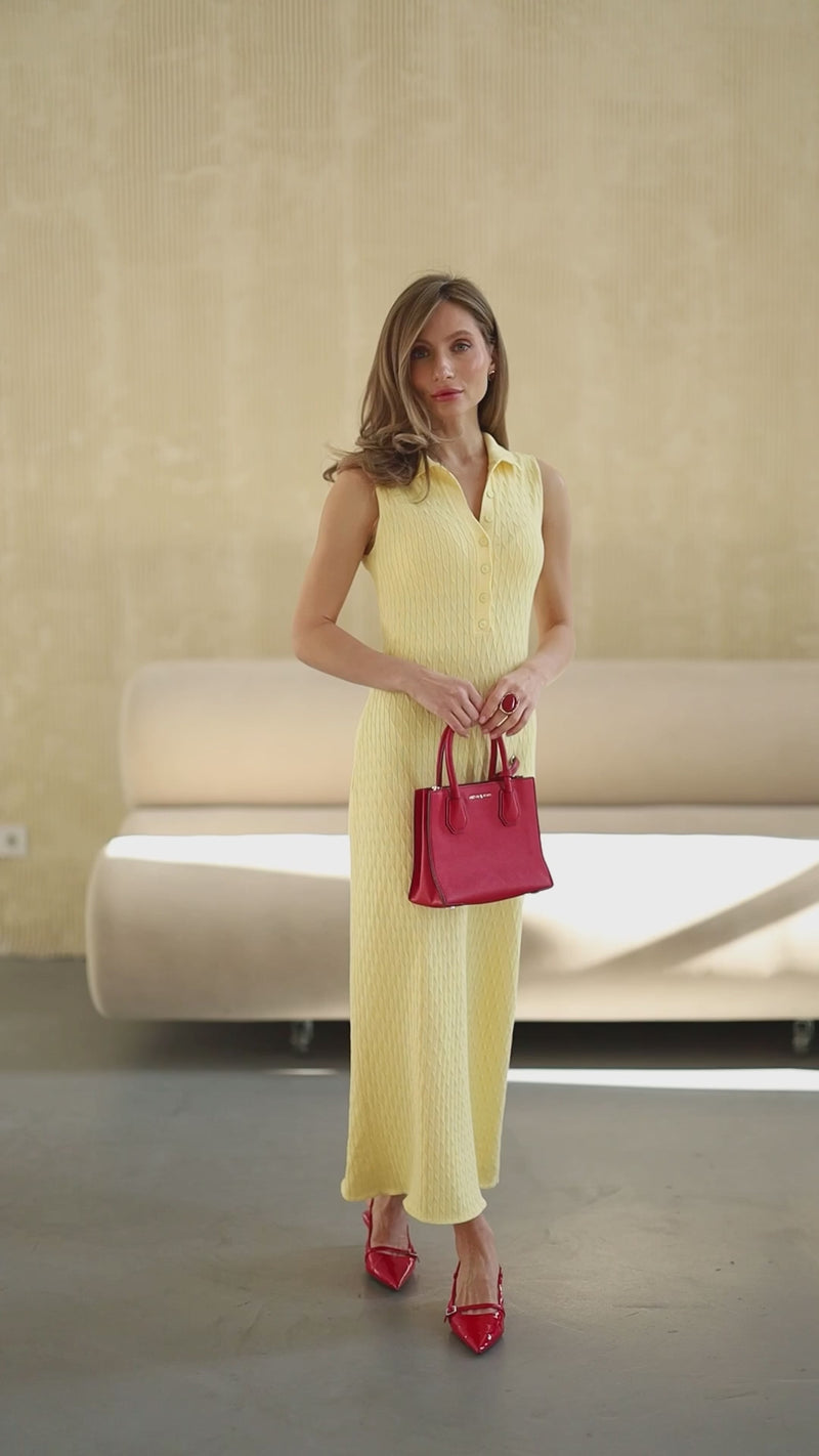 Yellow_Cotton_Knit_Maxi_Dress