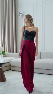 High Waist Palazzo Trousers