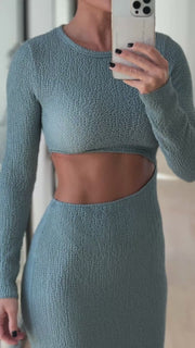 Knitted MIDI Dress with long Sleeves