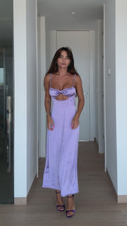 Summer Midi Dress with Open Back