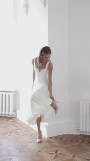 Grace Ruffle Hem Midi Dress