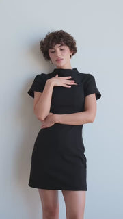 Modern Elegance Cut-Out Mini Dress