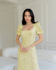 Yellow Summer Midi Dress