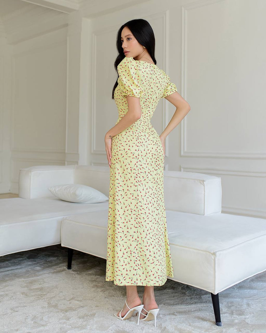 Yellow Summer Midi Dress