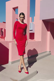 Red Fitted Dress