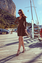 Chocolate Eco Suede Mini Dress