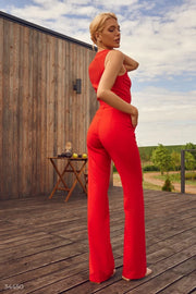 Rote Hose mit hoher Taille – Ms.Me Fashion