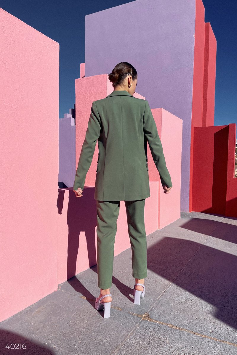 Pistachio Suit Set Jacket and Trousers