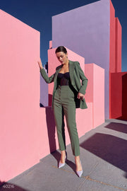 Pistachio Suit Set Jacket and Trousers