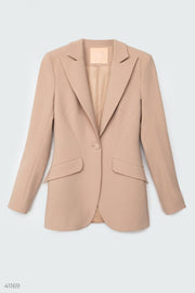 Beige Slim Fit Jacket