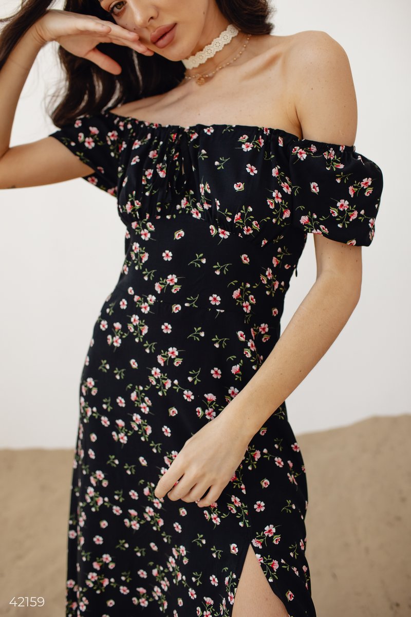 Cotton Off-Shoulder  Dress