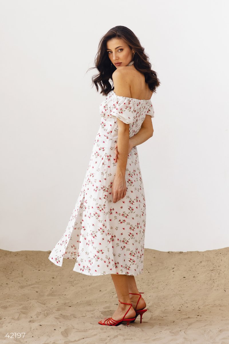 Cotton Off-Shoulder  Dress