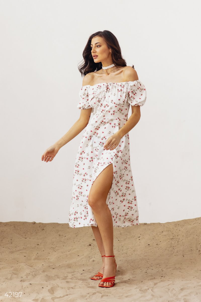 Cotton Off-Shoulder  Dress