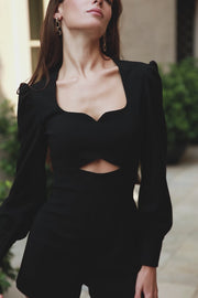 Black Jumpsuit with Shorts