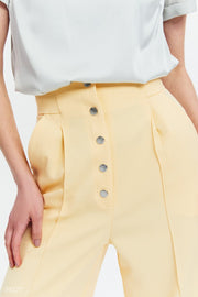 Lemon Suit with Palazzo Trousers