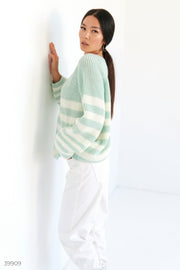 Mint Striped Sweater