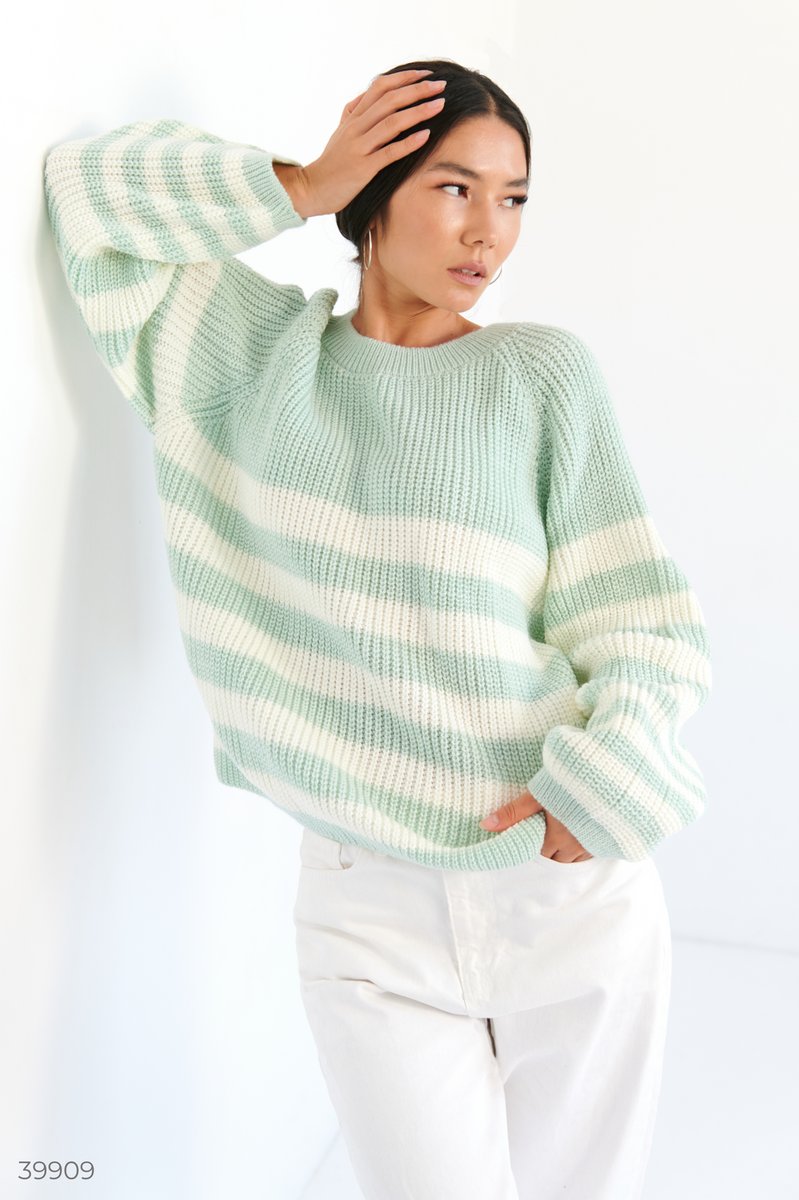 Mint Striped Sweater