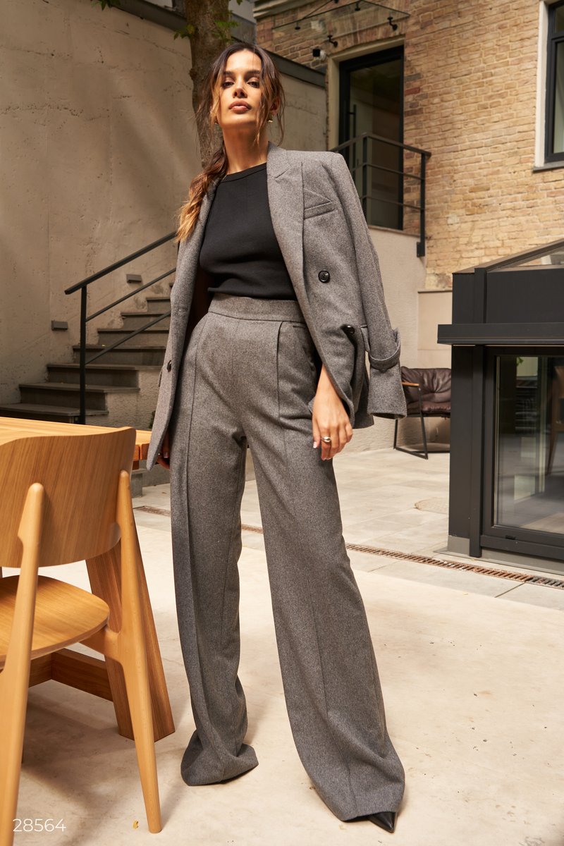 Wool Palazzo Trousers